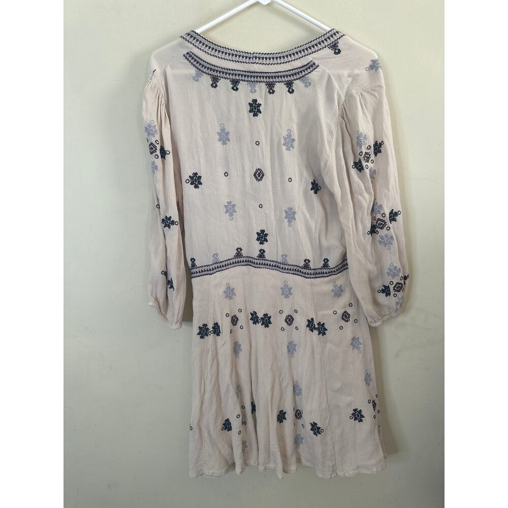 Free People Stargazer embroidered peasant mini dress L c2 - Picture 5 of 5